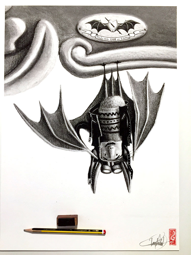 giclee prints2 Morcego PauloGalindro - Giclée prints of "The librarian bat"