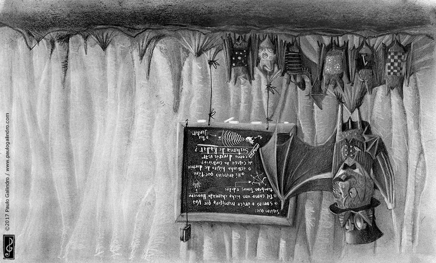 OMorcegoBibliotecário2 72DPI PauloGalindro copy - Giclée prints of "The librarian bat"